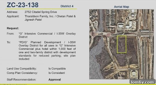 Fort Worth Zoning Commission Request
