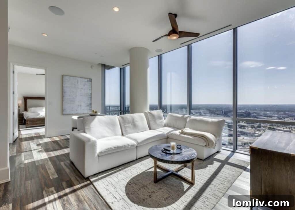 Luxurious interior of a condo at Omni Residences Fort Worth