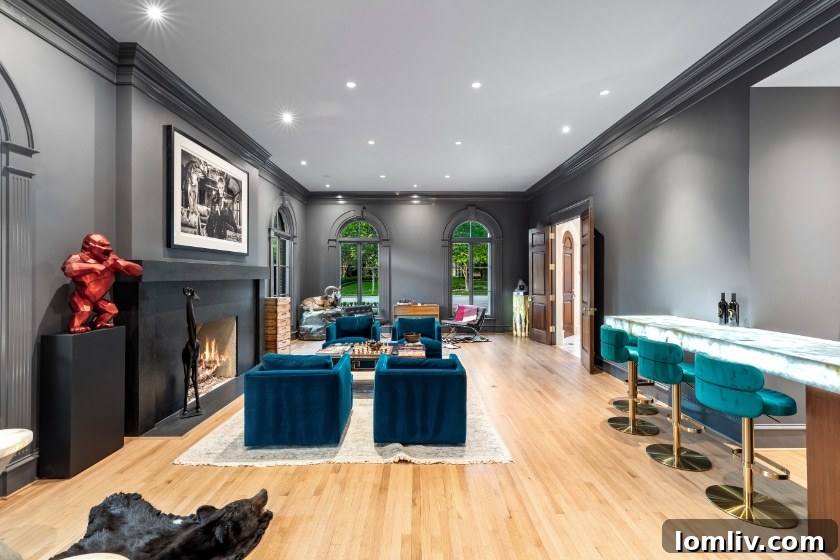 Luxurious gourmet kitchen with high-end Thermador range and custom cabinetry