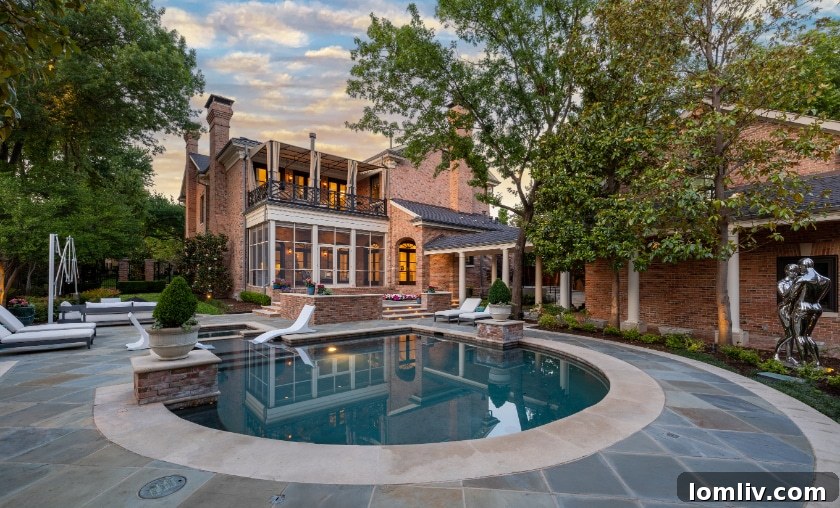 Highland Park neighborhood street near luxury homes and upscale amenities