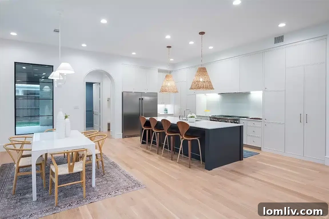 Academic Growth Spurs Dallas Housing Demand 5 This contemporary Richardson home offers diverse dining options, from formal spaces to casual nooks, perfect for any occasion and lifestyle.