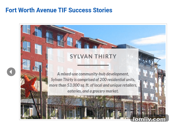 Map outlining the proposed expansion of the Fort Worth Avenue TIF District