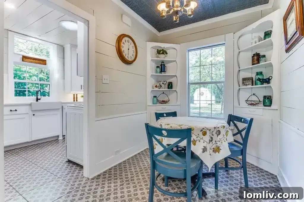 Valarie Kerby's Mineral Wells Listing Amidst the Chaos 12 Kitchen with farm sink and quartz countertops