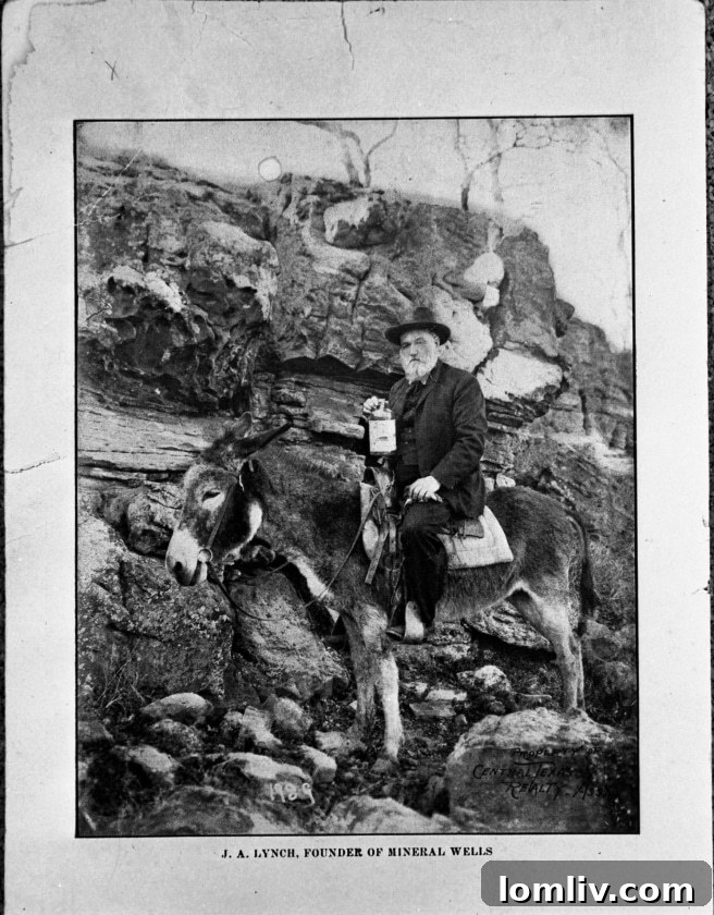 Valarie Kerby's Mineral Wells Listing Amidst the Chaos 5 James A. Lynch holding a bottle of mineral water