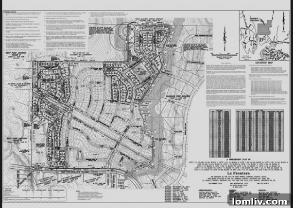 La Frontera subdivision preliminary plat map
