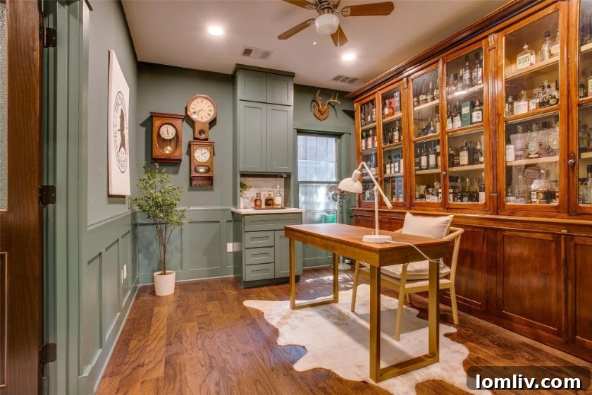 Spacious and bright bedroom in the meticulously restored American Four-Square, offering comfort and historical ambiance