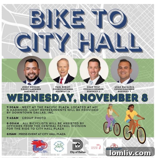 Dallas to Expand Bike Network by 536 Miles for City Cyclists 3 Dallas City Council members plan to bike to City Hall to advocate for the new Bike Plan.