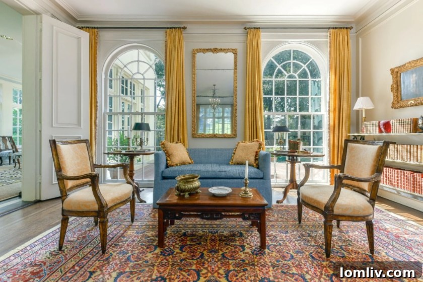 Unveiling Hal Thomson's Highland Park English Country House: A Wilson Fuqua Exploration 6 Spacious Living Area of the English Country House at 3801 Gillon Ave