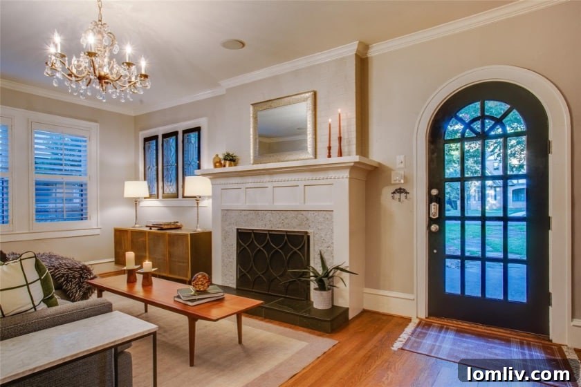 Charming Arched Entryway and Leaded Windows of a Tudor Home