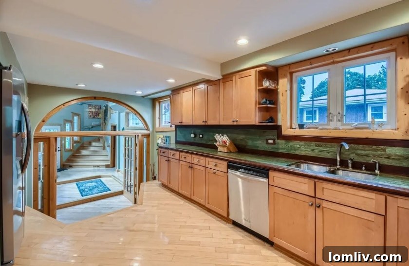 Hate Leg Day This Illinois Split Level Is The Only Squatting Youll Ever Do 9 Interior view showcasing multi-level flooring and multiple staircases