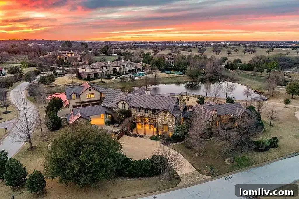 Rangers World Series: Dallas Celebrates, Real Estate Profits 8 The lavish interior of a Vaquero mansion, showcasing high ceilings, elegant furnishings, and abundant natural light, indicative of luxury living.