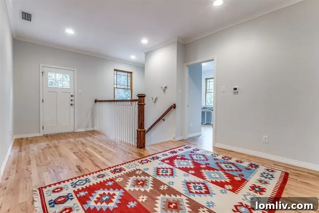 Upstairs landing or additional versatile living area with abundant natural light