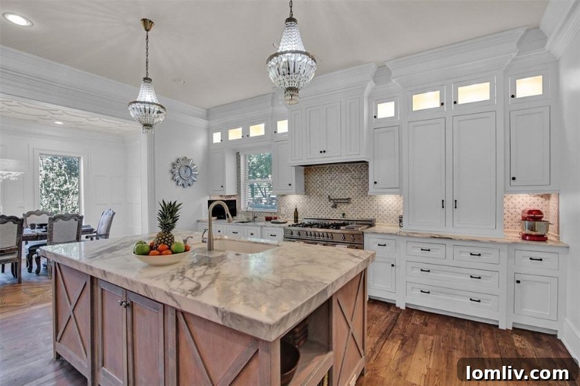 Gourmet Bertazzoni kitchen with professional-grade appliances in Midway Hills Modern Tudor