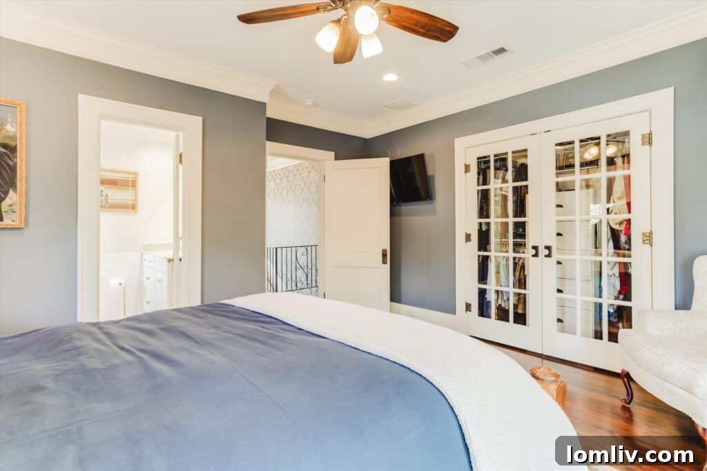Bright Second-Floor Landing with Refinished Hardwood Floors