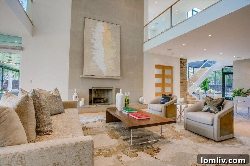 Staging and Professional Video Reimagine a Modern White Rock Lake Estate 5 White Rock Lake estate from an elevated view, showing expansive grounds