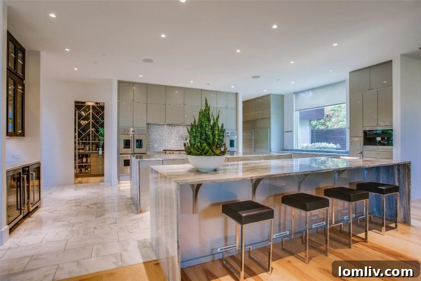 Staging and Professional Video Reimagine a Modern White Rock Lake Estate 9 Gourmet kitchen with high-end appliances in the White Rock Lake estate