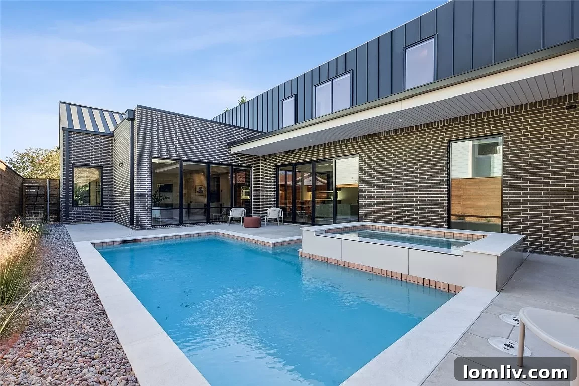 Feast-Ready Spaces: Open Houses Boasting Proper Dining Rooms 7 Dining room overlooking backyard pool in Dallas