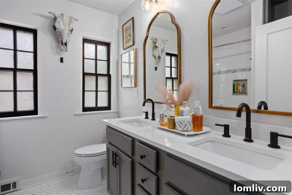 Bright and airy room, potentially the flex space or another bedroom, in the Fort Worth bungalow.