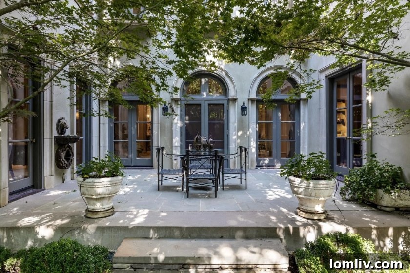 Highland Park Italianate Exterior Pool Area