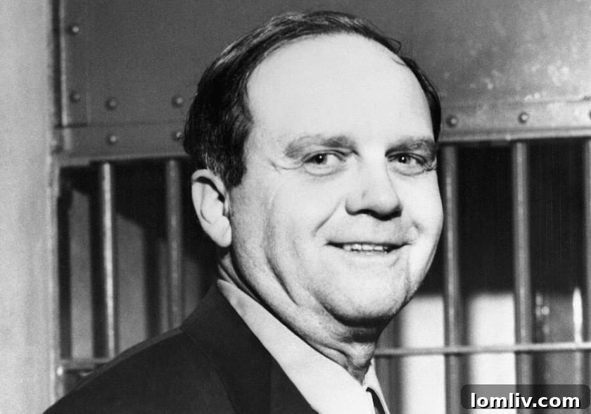 Point Noble's Crown Jewel: Historic Grandeur Meets Unrivaled Views 3 Black and white photo of Benny Binion, 'the emperor of crime in DFW,' with a stern expression.