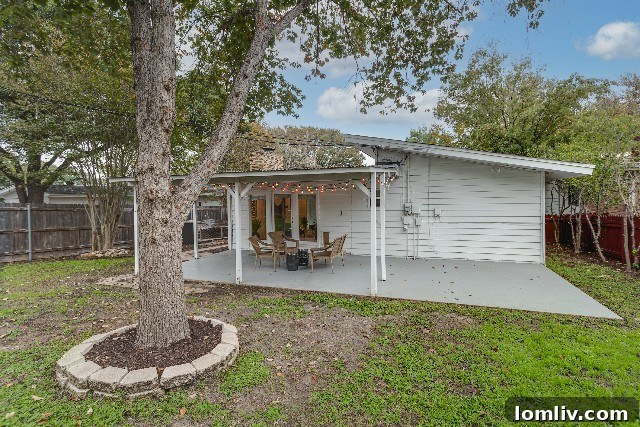 Outdoor patio area, perfect for al fresco dining or entertaining guests, especially on warm days
