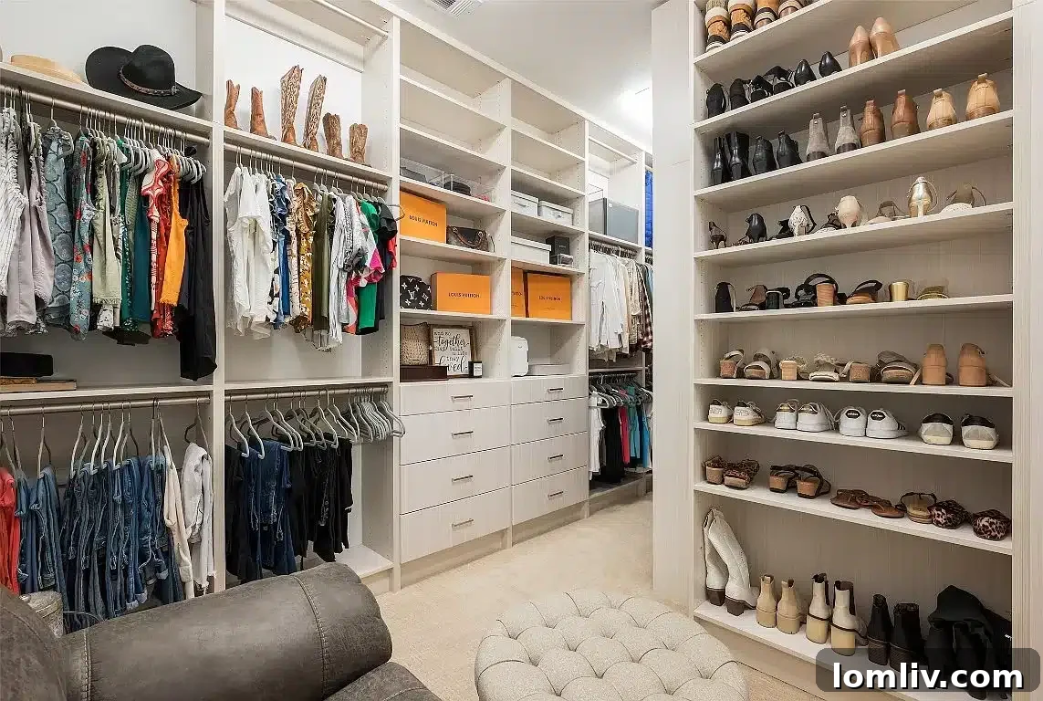 Kara Cuma ve Siber Pazartesi: Alışveriş Sezonuna Yakışan Eviniz 6 A custom closet system in a Southlake home, ideal for organizing and hiding gifts.