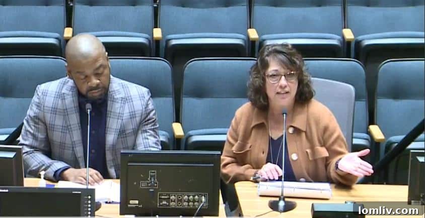Assistant Housing Director Darwin Wade and Interim Director Cynthia Rogers-Ellickson discussing affordable housing initiatives in Dallas.