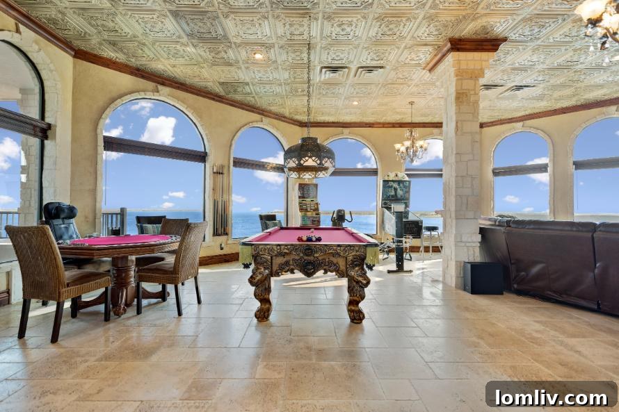Lake Whitney's Parsons Castle A $5.5 Million Fairytale Ready for Its Next Chapter 7 A luxurious bathroom in Parsons Castle, featuring a freestanding tub, modern fixtures, and high-end finishes.