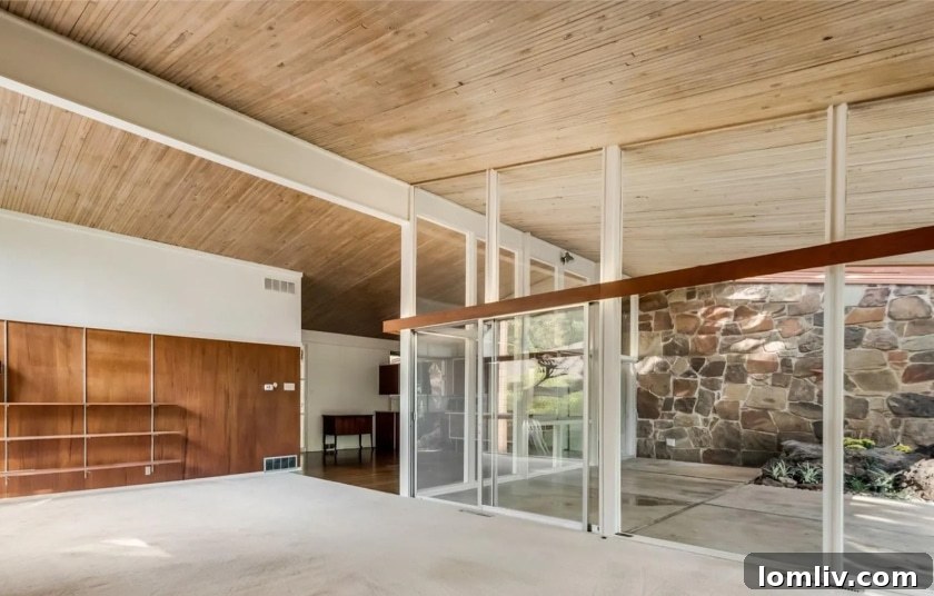 Interior of a 1957 Midcentury Modern Home