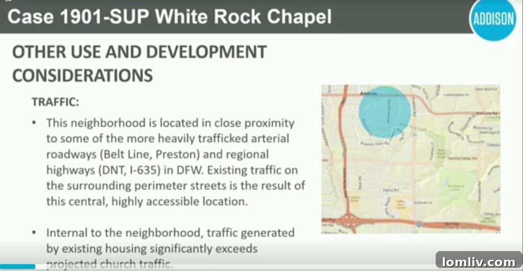 White Rock Chapel, Addison's Sole Black Church, Gains Special Use Permit Amid Opposition 5 Addison City Council presentation on White Rock Chapel SUP