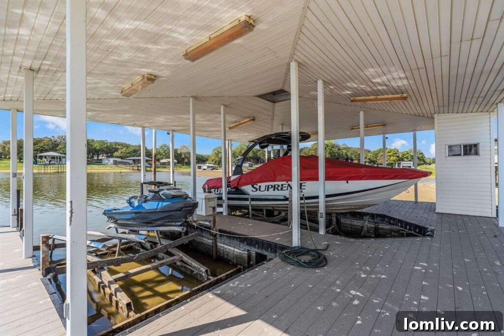Eagle Mountain Lake Waterfront View with Dock