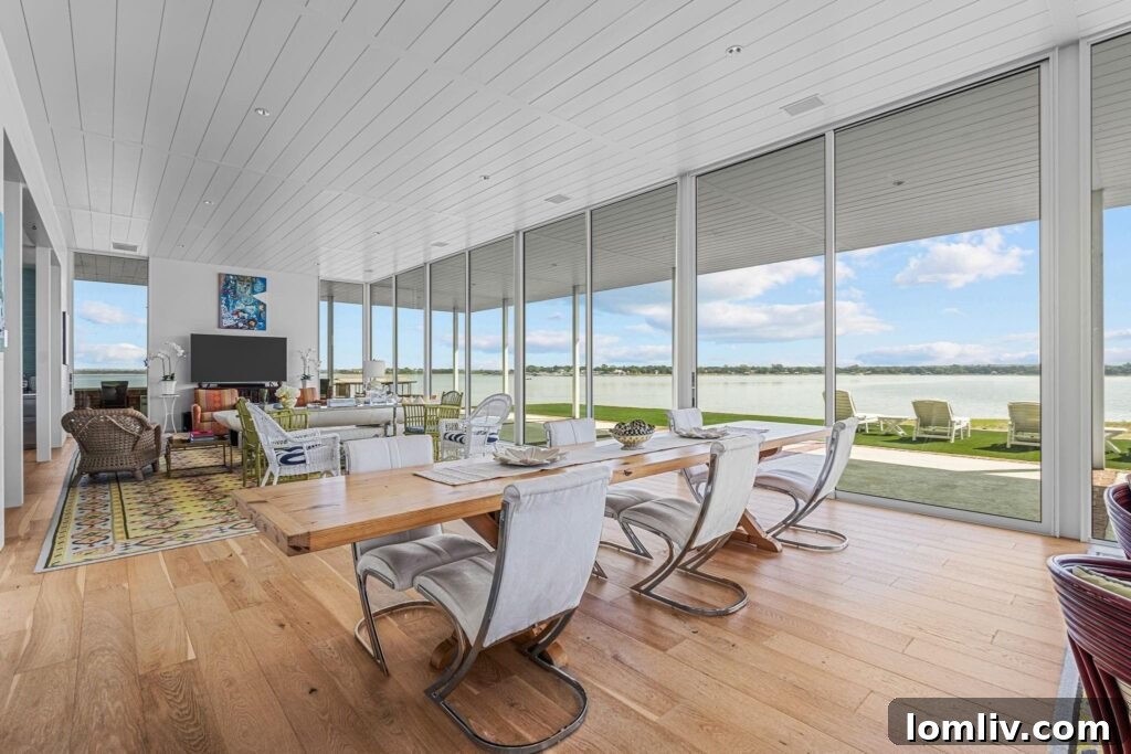 Open Concept Living Area with Lake Views