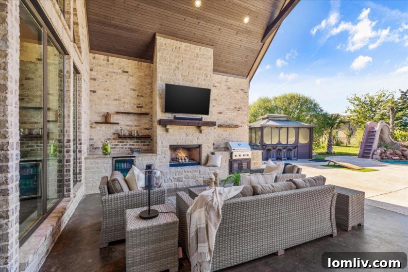 Black Hills Willow Springs Heath The City of Many Aliases 8 A wide shot of the expansive outdoor living area, showcasing the pool, sport court, and beautifully manicured lawn, perfect for entertaining.