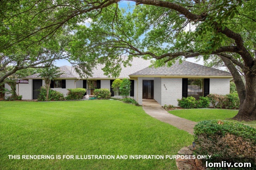 Transforming Spaces: Master the Art and Science of Property Remodeling and Flipping 3 Digitally enhanced or imagined updated exterior of the 1976 Town Creek home, showcasing modern curb appeal