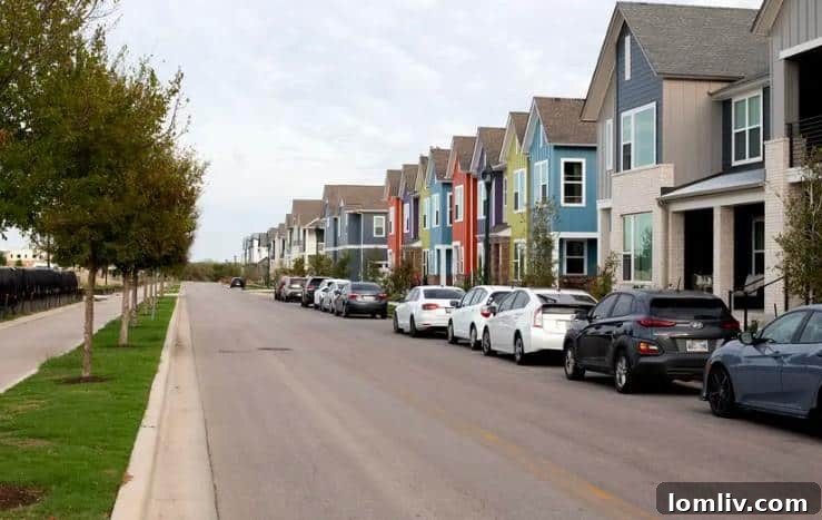 Mueller neighborhood in East Austin, illustrating multi-unit housing