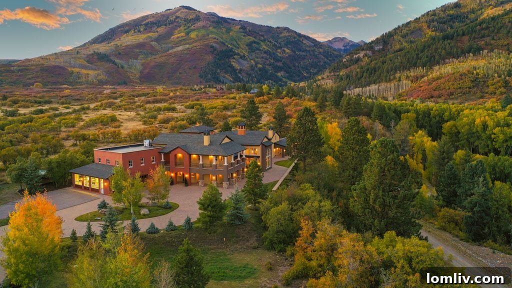 Wildflower Ranch main house exterior, a sprawling Durango estate.