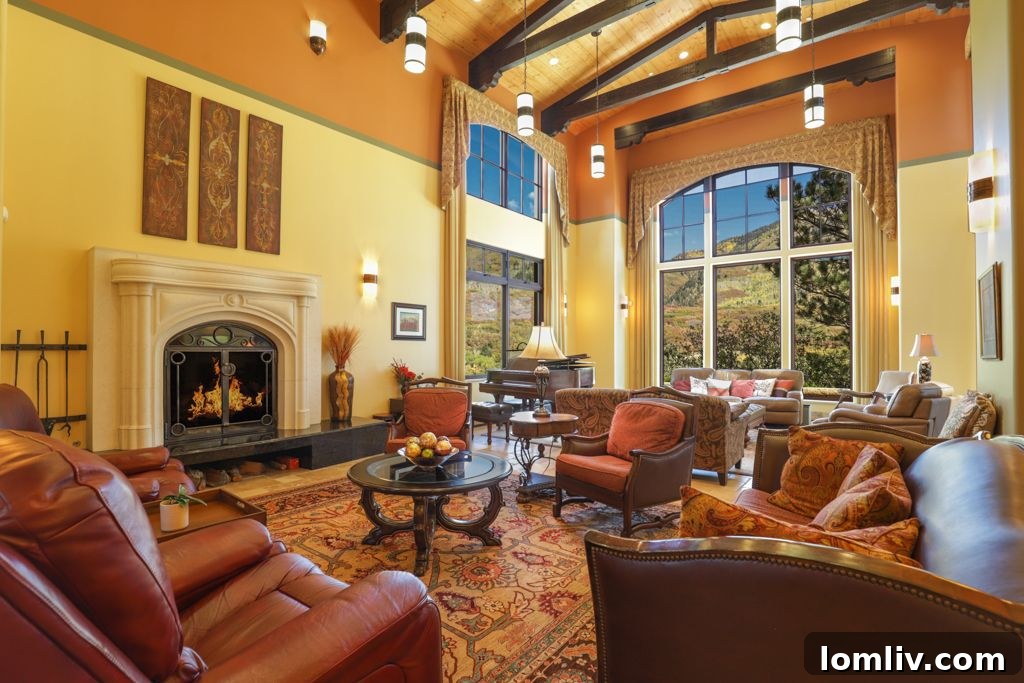 Elegant dining area at Wildflower Ranch, ideal for large gatherings.