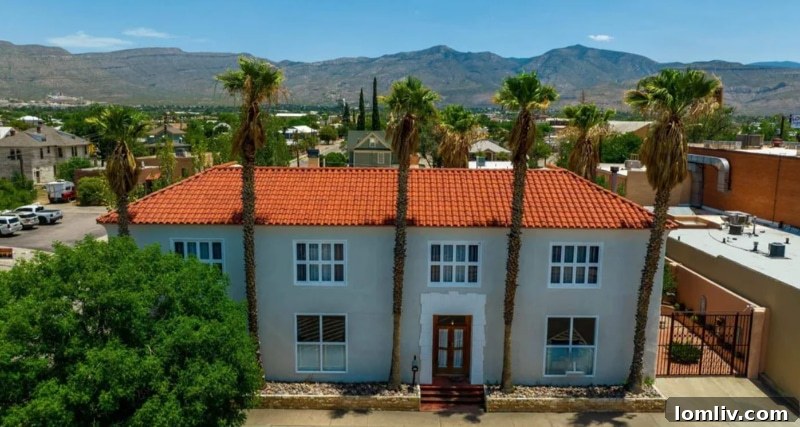 Exterior view of a unique New Mexico home