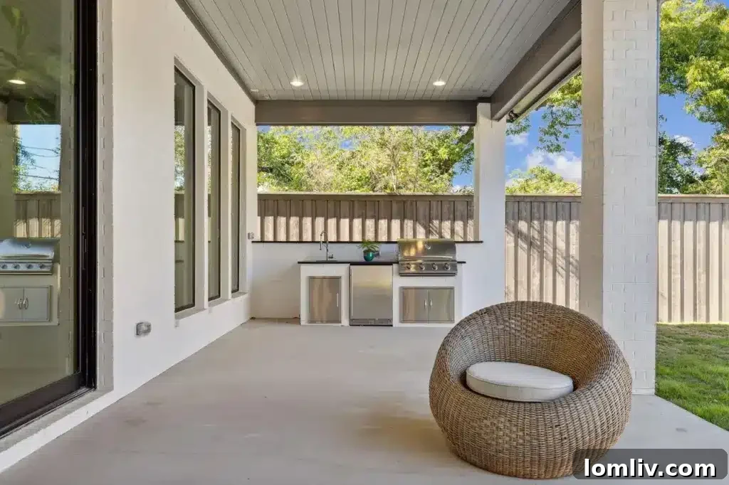 Exquisite details of the slat tray ceiling in a Chris Sandlin dining room