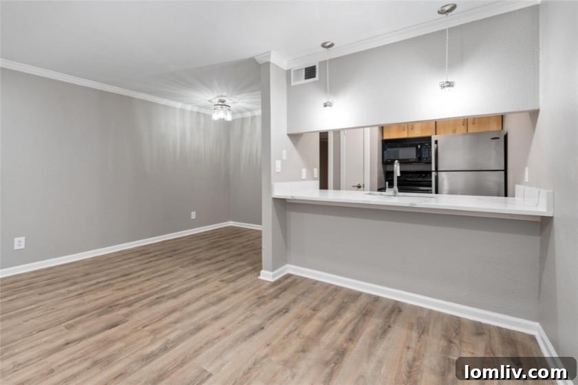 Spacious Oak Lawn Condo Interior