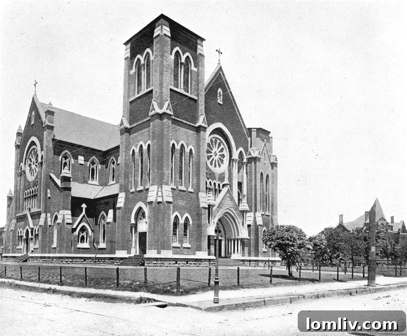Early image of Cathedral Santuario de Guadalupe in Dallas