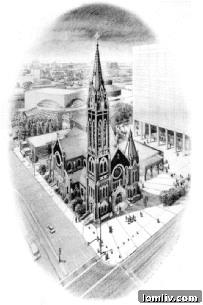 Cathedral Santuario de Guadalupe, completed with bell tower and steeple