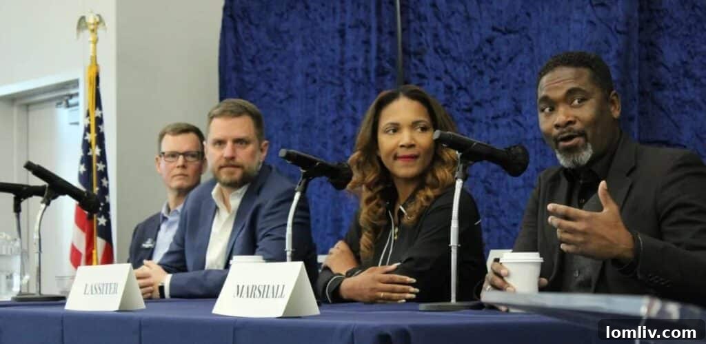 Panelists discussing urban development and gentrification in Fort Worth
