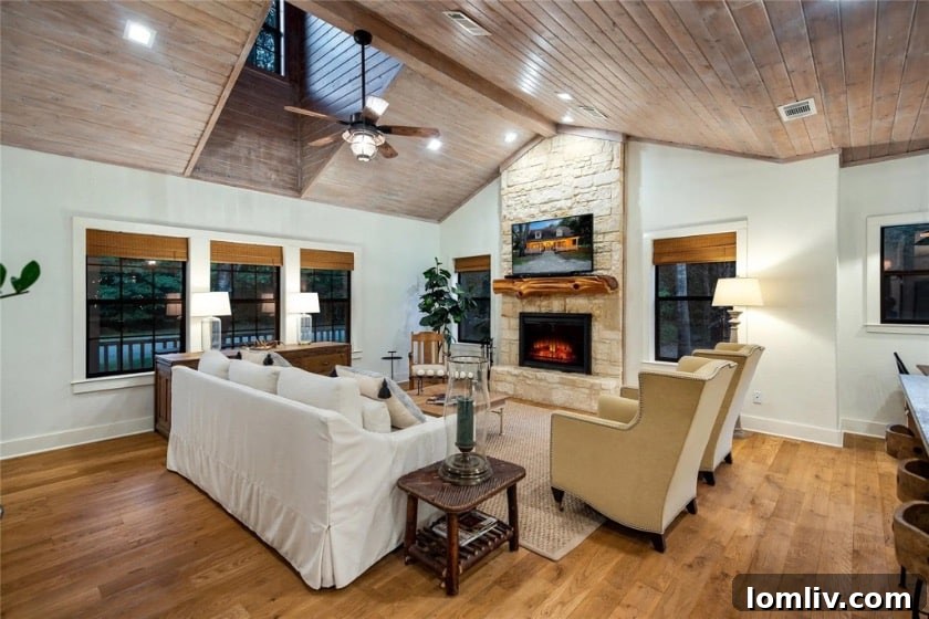 Seamless wood flooring making 2829 Vz County Road 2144 feel spacious