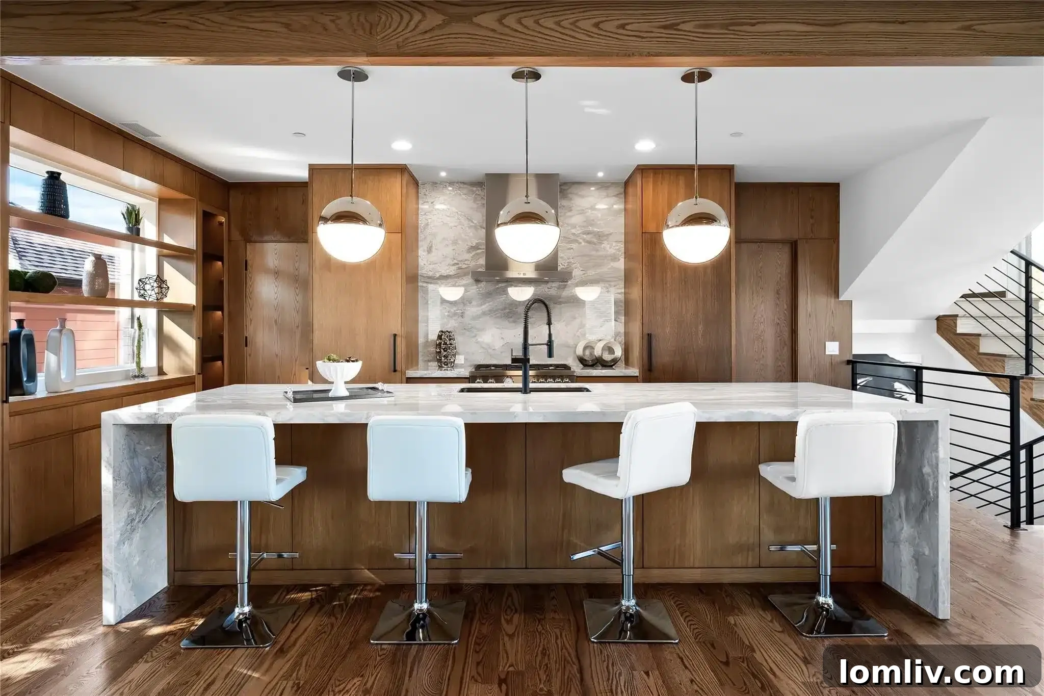 Interior view of luxury Dallas home kitchen