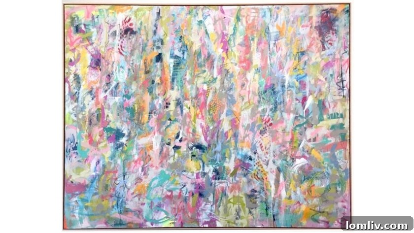 The 7 Hottest Designer Collabs: Pantone's Color of the Year and Beyond 4 Natalie Westbrook's 'LuLu' artwork, featuring Peach Fuzz, sold through Markowicz Fine Art