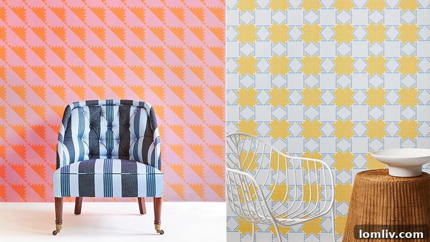 The 7 Hottest Designer Collabs: Pantone's Color of the Year and Beyond 8 Marked x Voutsa textile collection inspired by American quilts, featuring sophisticated patterns