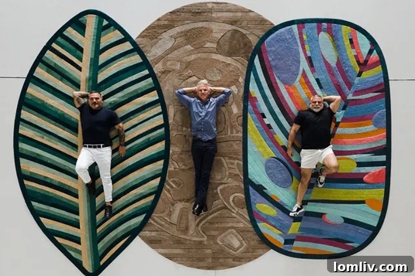 The 7 Hottest Designer Collabs: Pantone's Color of the Year and Beyond 9 Britto Charette x Kyle Bunting rug collection, customizable, handcrafted hair-on-hide rugs