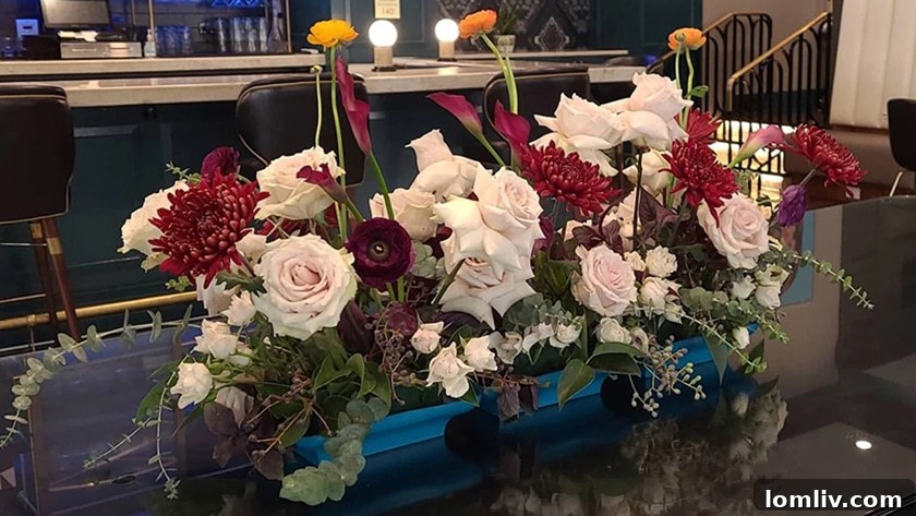 A breathtaking floral arrangement by Claire Rathbun, showcasing her innovative and artistic style.