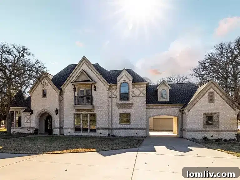 Grand entry of an estate home with high ceilings